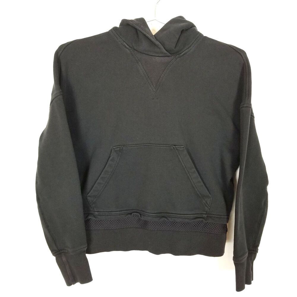 Lululemon Women Warm Down Hoodie Sweatshirt Sz 6 Black Pullover Casual Athletic